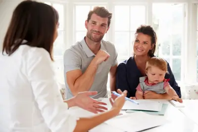 A family discussing insurance and disability options with an advisor.