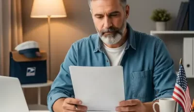 Man reviewing documents about tax on inherited IRA accounts.