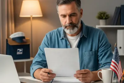 Man reviewing documents about tax on inherited IRA accounts.