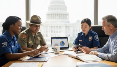 Federal employees discuss retirement preparation at Capitol office